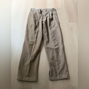 LL Bean Corduroy Pants Men's Size 36 x 32 Tan Comfort Waist Straight Leg